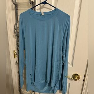 Under Armour blue long sleeve top cut out in back size XL
